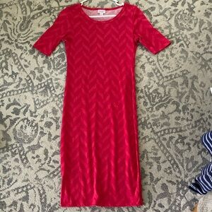 🩷 Lularoe Pink Chevron Dress